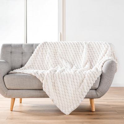 Plaid 220x240 cm - Frosty, Imitation Fourrure et Sherpa
