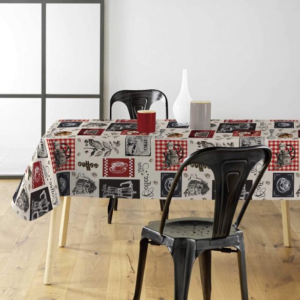 Toile cirée au mètre - Largeur 140 cm - Coffee time