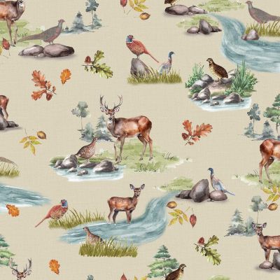 Toile cirée au mètre - Largeur 140 cm - Chasse