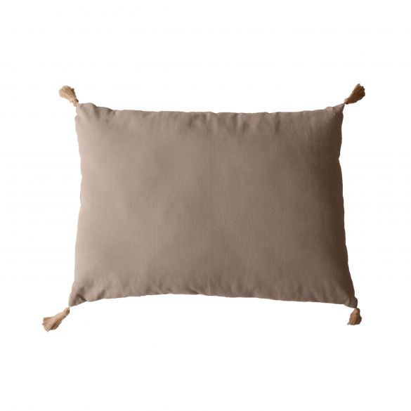 Coussin Panama avec pompons jute 50x70 cm Coussin Panama avec pompons jute 50x70 cm