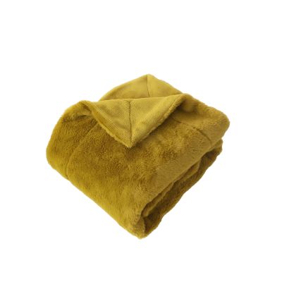 Plaid effet fourrure double flanelle 125x150 cm
