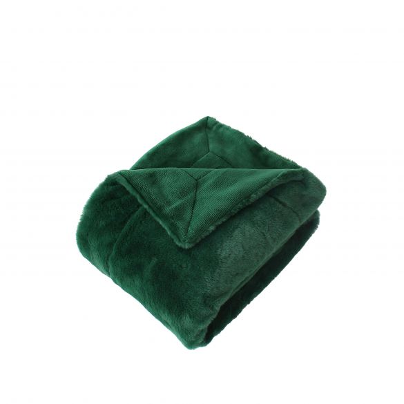 Plaid effet fourrure double flanelle 125x150 cm Plaid effet fourrure double flanelle 125x150 cm