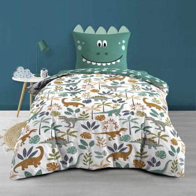 Housse de couette - 140 x 200 cm + taie - Dinosaure