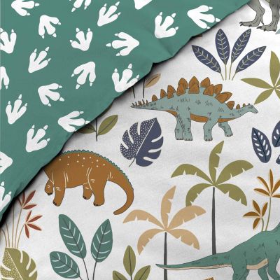 Housse de couette - 140 x 200 cm + taie - Dinosaure
