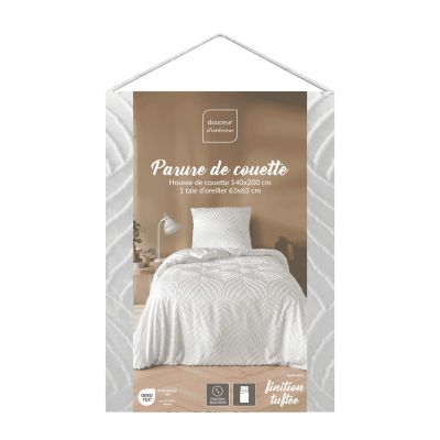 Housse de couette - 140 x 200 cm + taie - Tuftée