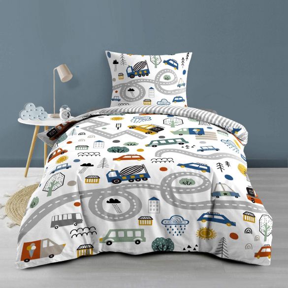 Housse de couette - 140 x 200 cm + taie - Bolide Housse de couette - 140 x 200 cm + taie - Bolide