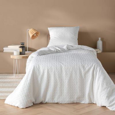 Housse de couette - 140 x 200 cm + taie - Gaufrée