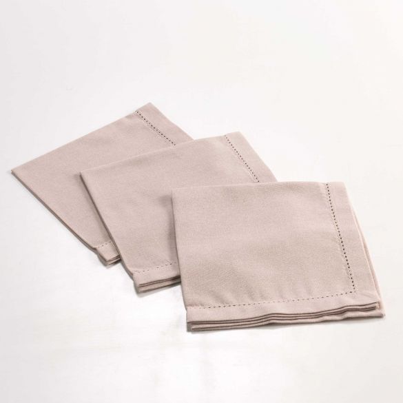 Lot de 3 serviettes de table - 40 x 40 cm - Coton - Charline