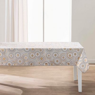 Nappe rectangle - 145 x 240 cm - Blanc métallisé