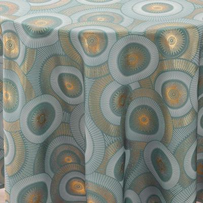 Nappe antitache ronde - Diamètre 180 cm - Imprimé métallisé
