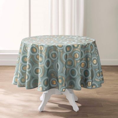 Nappe antitache ronde - Diamètre 180 cm - Imprimé métallisé