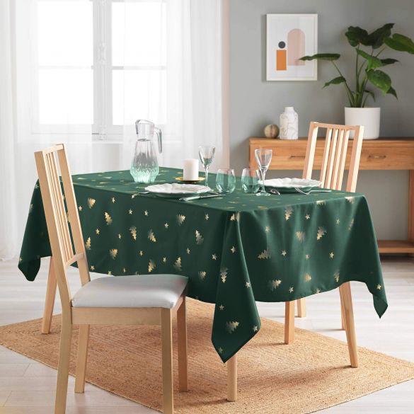 Nappe rectangle - 150 x 240 cm - Sapin vert métallisé