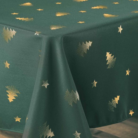 Nappe rectangle - 150 x 240 cm - Sapin vert métallisé