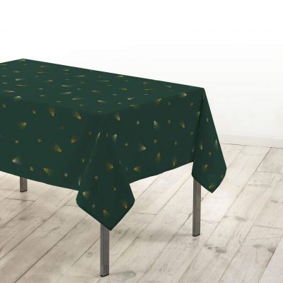 Nappe rectangle - 150 x 300 cm - Sapin vert métallisé