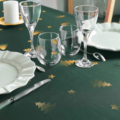 Nappe rectangle - 150 x 300 cm - Sapin vert métallisé