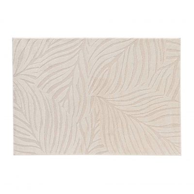 Tapis Ankara 120 x 170 cm - écru uni en relief