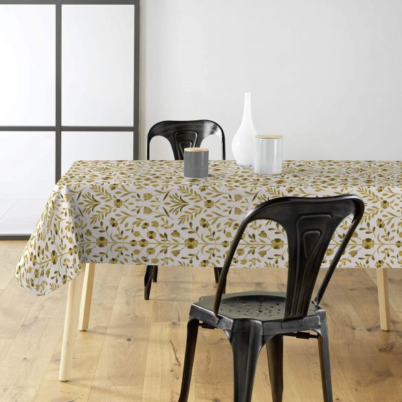 Toile cirée au mètre - Largeur 140 cm - Sidonie Or