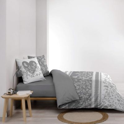 Housse de couette 220x240 cm + taies - Gris