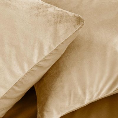 Housse de couette - 220x240 cm + taies - Velours sable