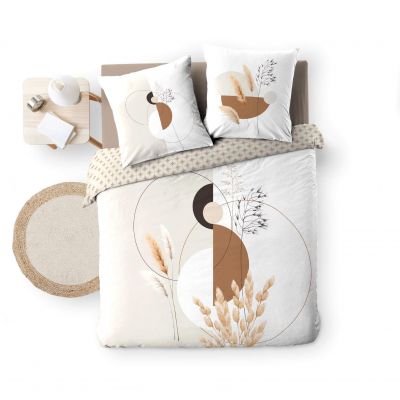 Housse de couette - 220x240 cm + taies - Graphique floral
