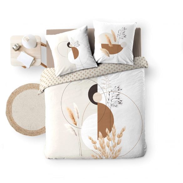 Housse de couette - 220x240 cm + taies - Graphique floral