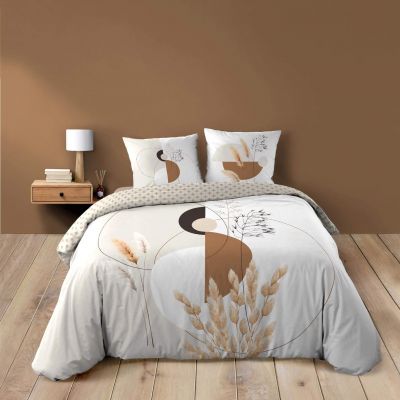 Housse de couette - 220x240 cm + taies - Graphique floral
