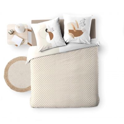 Housse de couette - 220x240 cm + taies - Graphique floral