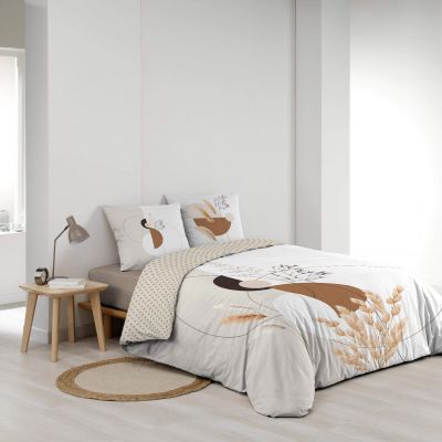 Housse de couette - 220x240 cm + taies - Graphique floral
