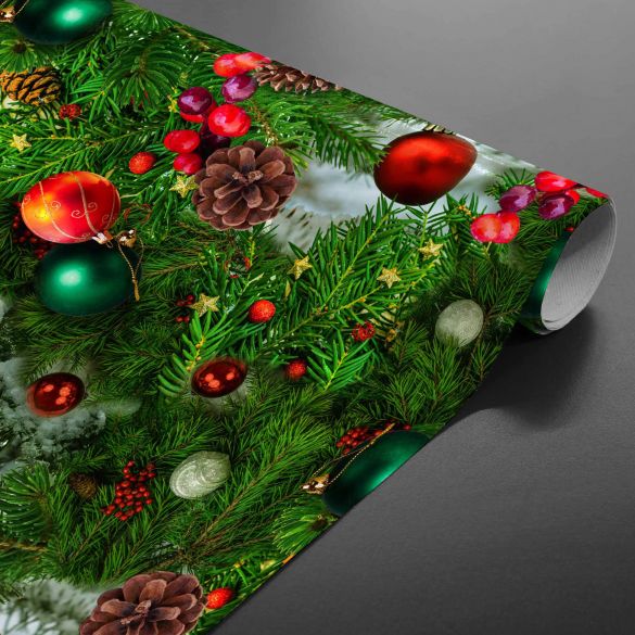 Toile cirée au mètre - Largeur 140 cm - Sapin de Noel 