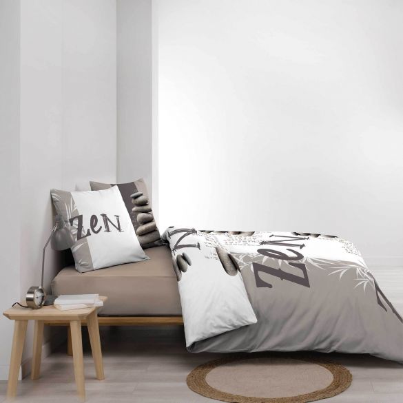 Housse de couette - 220 x 240 cm + taies - Galets zen