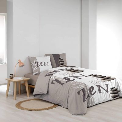 Housse de couette - 220 x 240 cm + taies - Galets zen