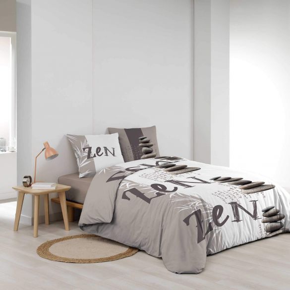 Housse de couette - 220 x 240 cm + taies - Galets zen