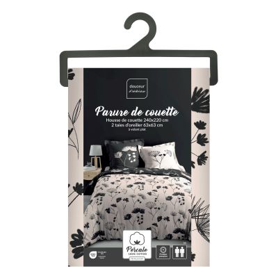 Housse de couette - 220x240 cm + taies - Percale - Iris