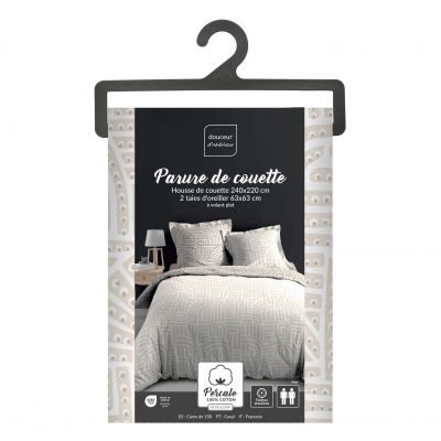 Housse de couette - 220x240 cm + taies - Percale - Eliot