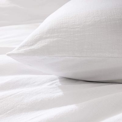 Housse de couette 260x240 cm + taies - 60 fils - Tissé teint