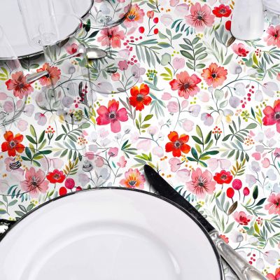 TOILE CIREE Rlx 1.40mx20m PVC IMPRIME JOLIE FLEUR