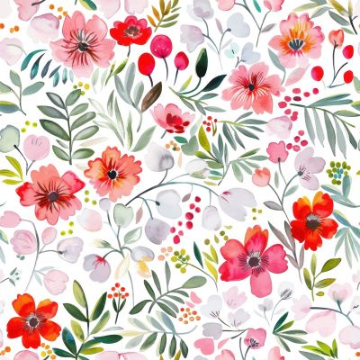 TOILE CIREE Rlx 1.40mx20m PVC IMPRIME JOLIE FLEUR