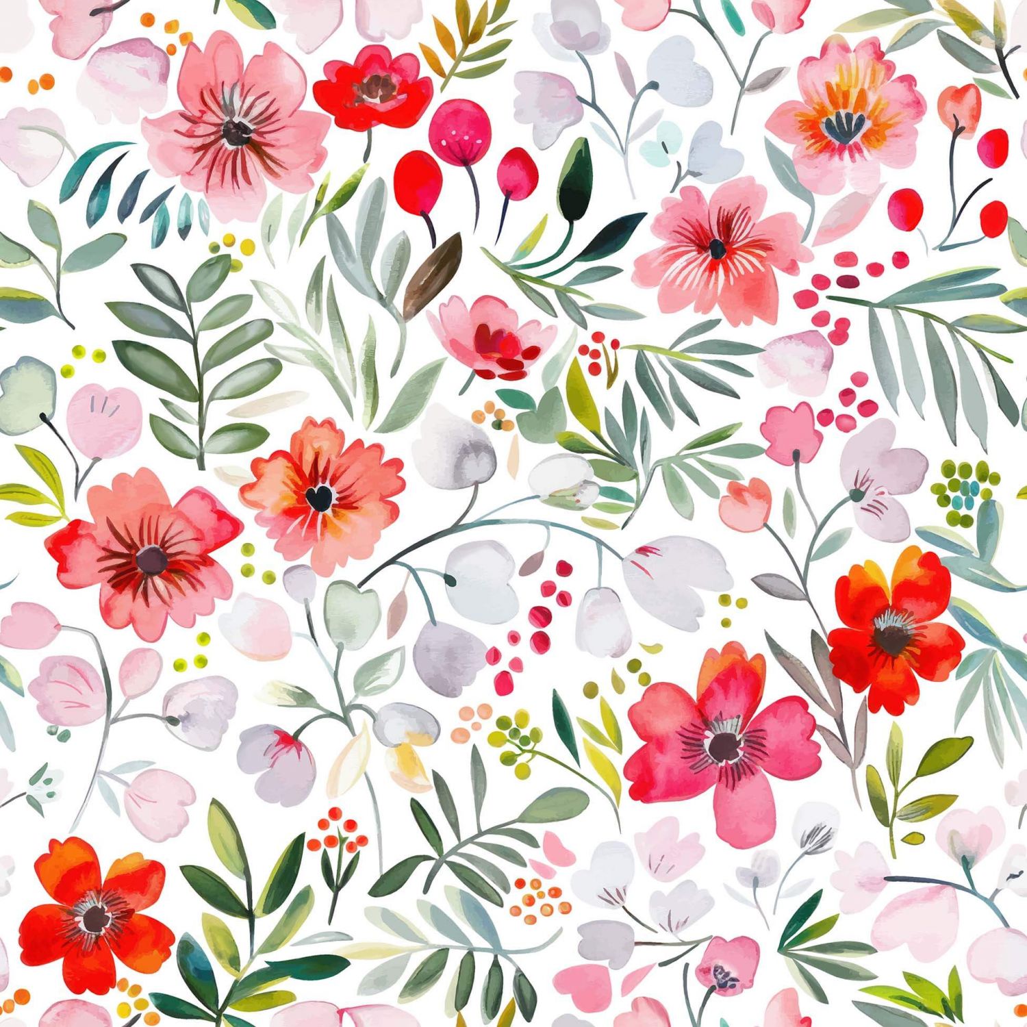 TOILE CIREE Rlx 1.40mx20m PVC IMPRIME JOLIE FLEUR