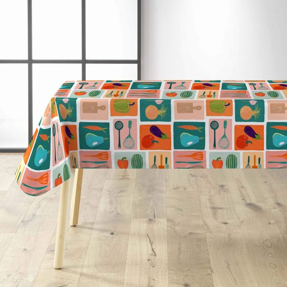 TOILE CIREE Rlx 1.40mx20m PVC IMPRIME MINESTRONE MULTICO