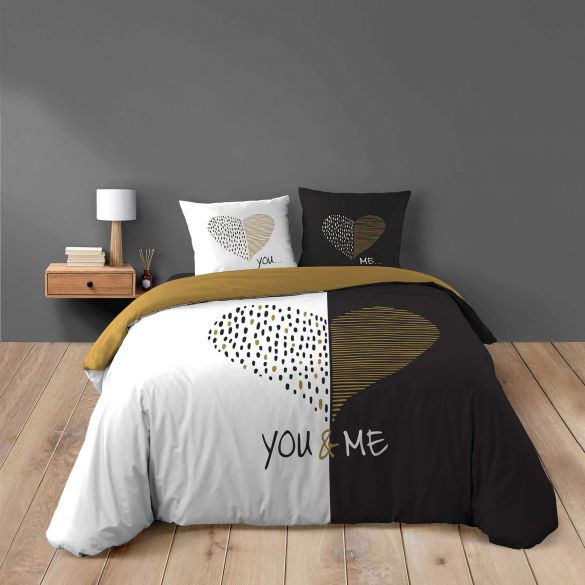 Housse de couette 240x220 cm + taies - 42 fils - Dessin Miu