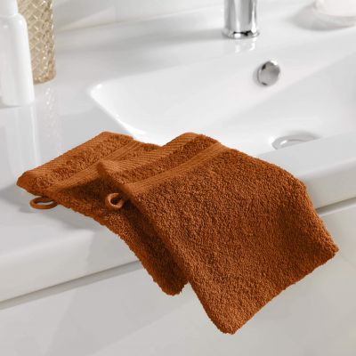 2 Gants de toilette 15x21 cm - 500g/cm² 