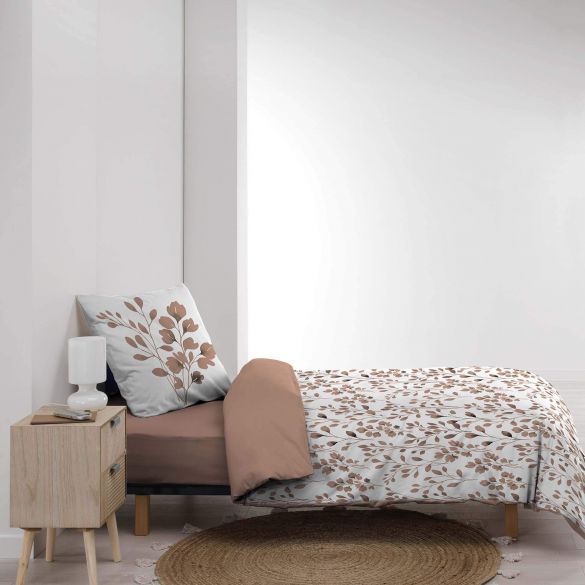 Housse de couette 140x200 cm + taie - 57 fils - Feuillage