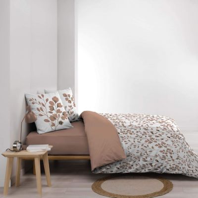 Housse de couette 200x200 cm + taies - 57 fils - Feuillage