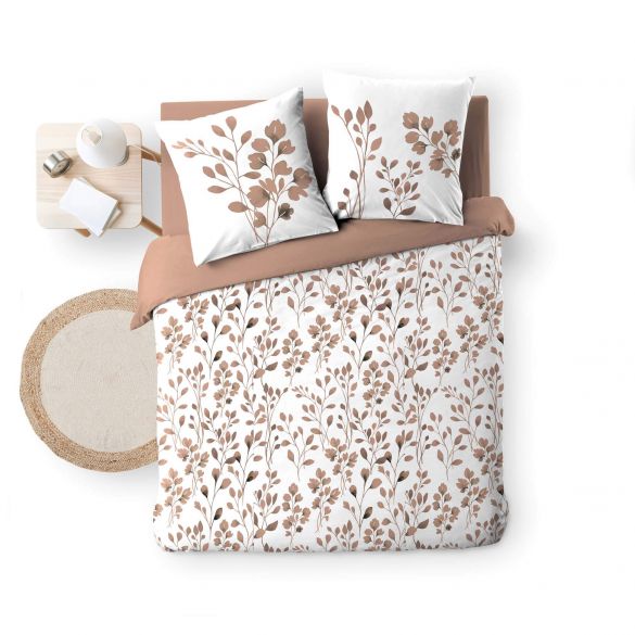 Housse de couette 240x220 cm + taies - 57 fils - Feuillage