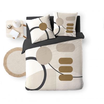 Housse de couette - 240x220 cm + taies - 42 fils - Place Santana