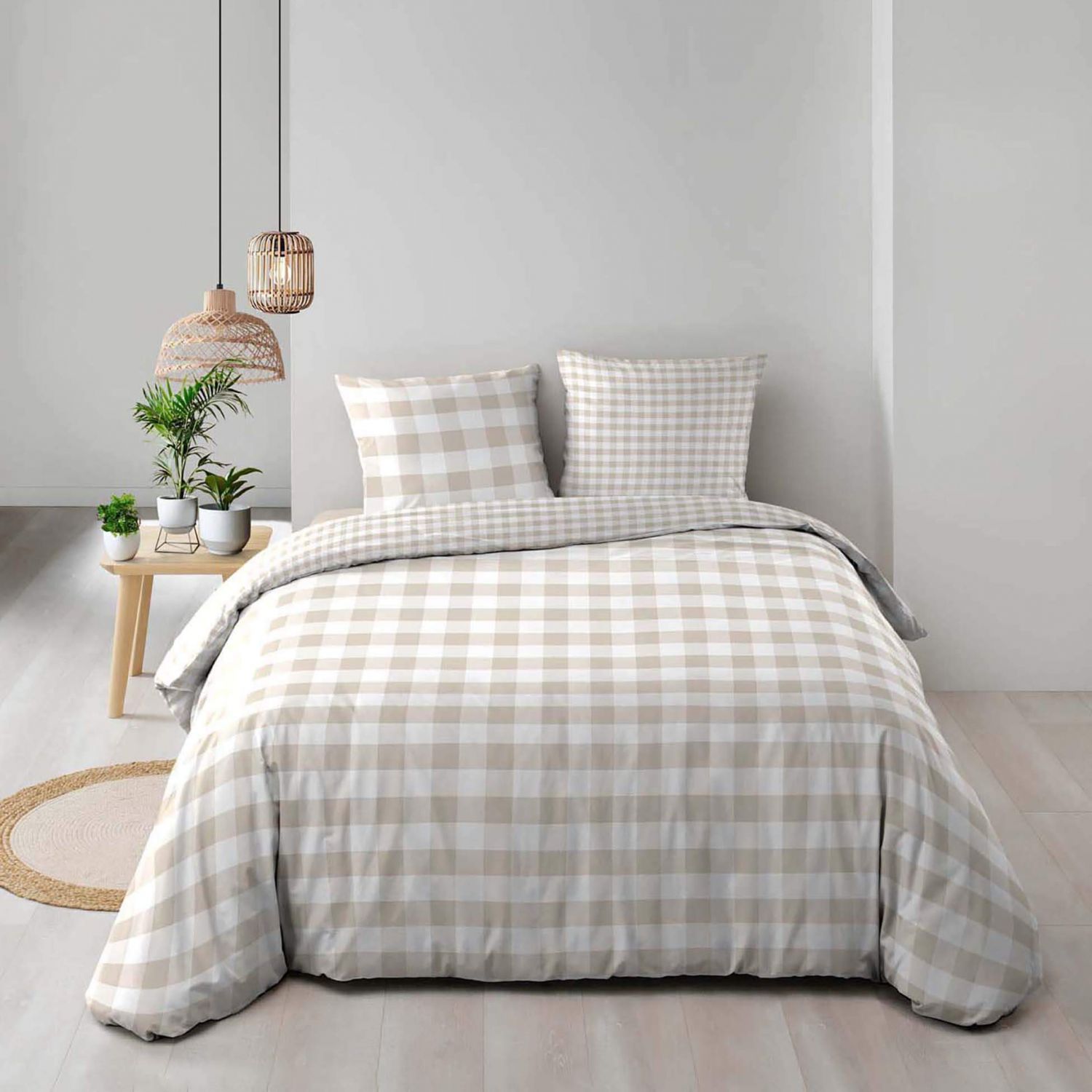 Housse de couette - 240x220 cm + taies - 57 fils - Victoire