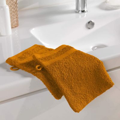 2 Gants de toilette 15x21 cm - 500g/cm² 