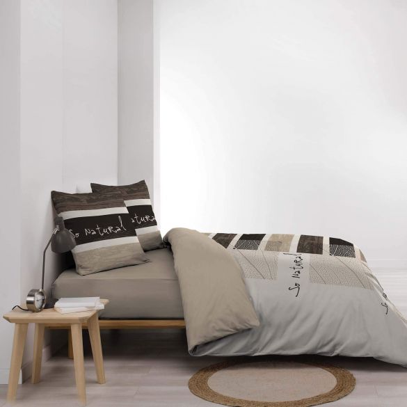 Housse de couette - 200 x 200 cm + taies - Bambou - Choco