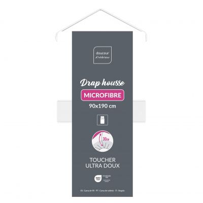 Drap housse 90x190 cm - Microfibre - Bonnet 30 cm