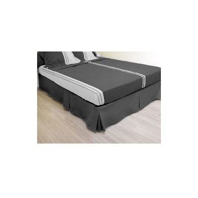 Cache sommier microfibre 90 x 190 cm - Gris - Achat & prix